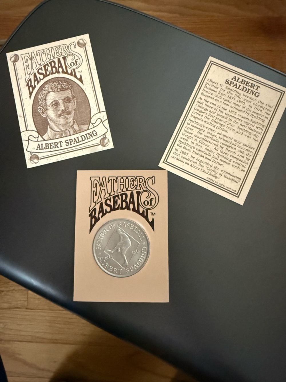 Father of Baseball - Albert Spalding Collectible Coin and Card Set